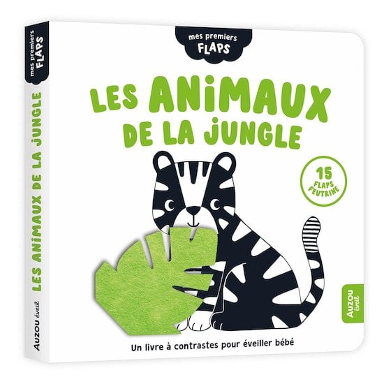 Auzou Livre Les animaux de la jungle Multicolore 