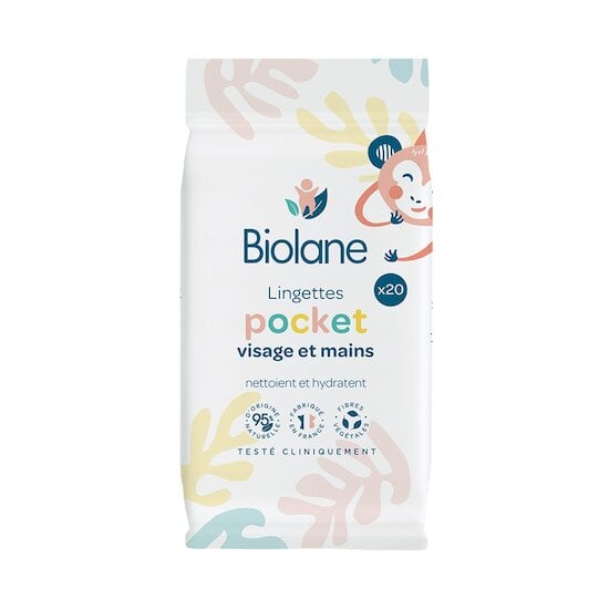 Biolane Lingettes pocket visage et mains Multicolore 