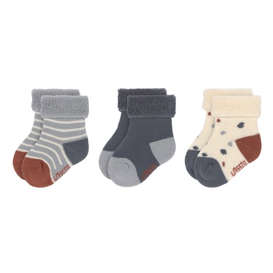 Lässig 3 chaussettes bébé Tiny Farmer Bleu 15-18