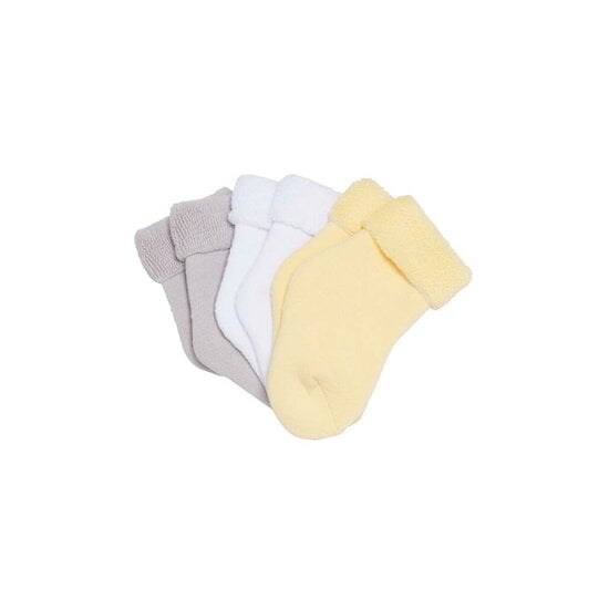 P’tit bisou Lot de 3 paires de chaussette Mes Essentiels Jaune Meringue 17-18