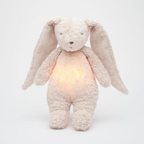 BB&Co Peluche lapin nature bio avec sons & lumières Rose 