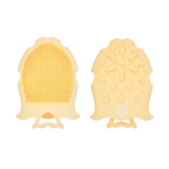 Badabulle Brosse de massage en silicone Jaune 