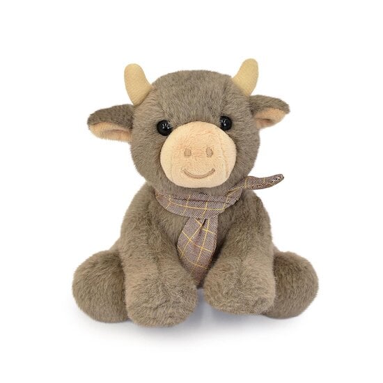 Doudou & Compagnie Peluche petite vache foulard Marron 