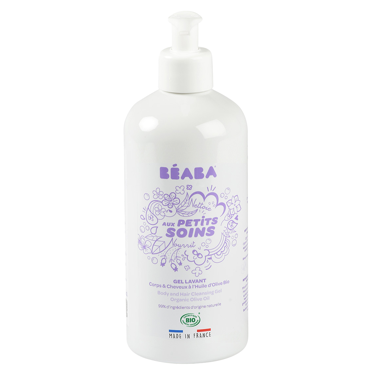 Beaba - Gel lavant corps & cheveux à l’huile d’olive bio BLANC Béaba