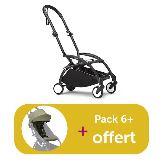 Stokke Chassis YOYO³ Noir acheté = Pack 6+ coloris Olive offert  