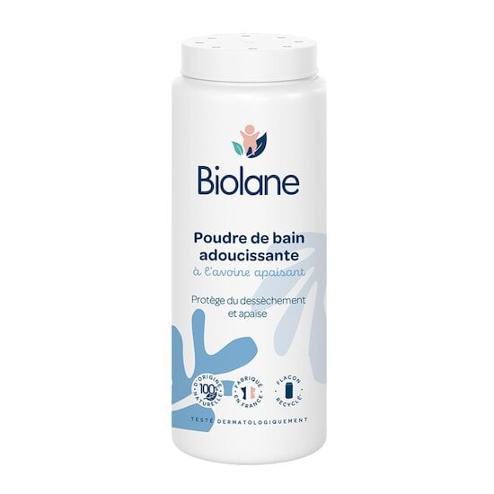 Biolane Poudre de bain adoucissante Bleu et blanc 