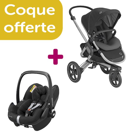 Poussette Nova 3 Roues Essential Black Cosi Pebble Pro I Size Essential Black Poussette Polyvalente Pack Duo De Bebe Confort