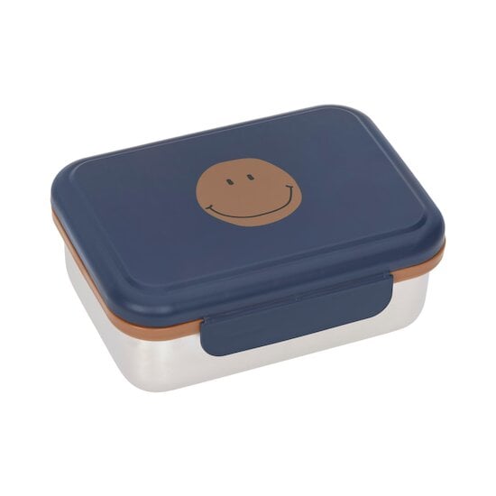 Lässig Boîte à goûter/Lunch box inox Little Gang Smile Bleu marine 