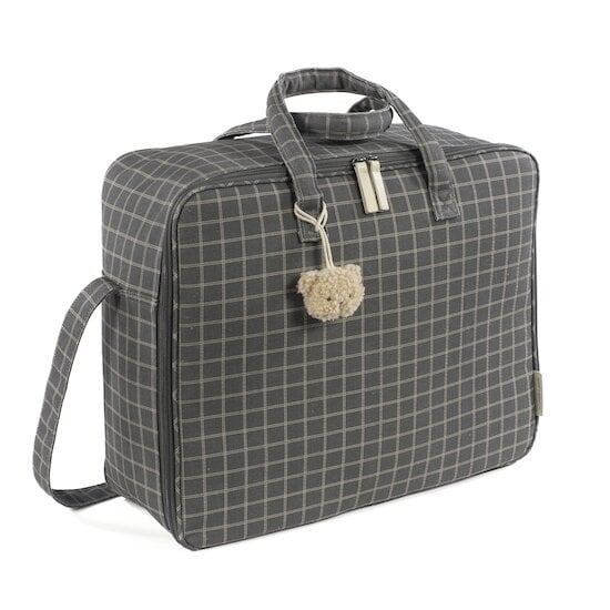 Pasito a Pasito Valise Tartan Carreaux gris 