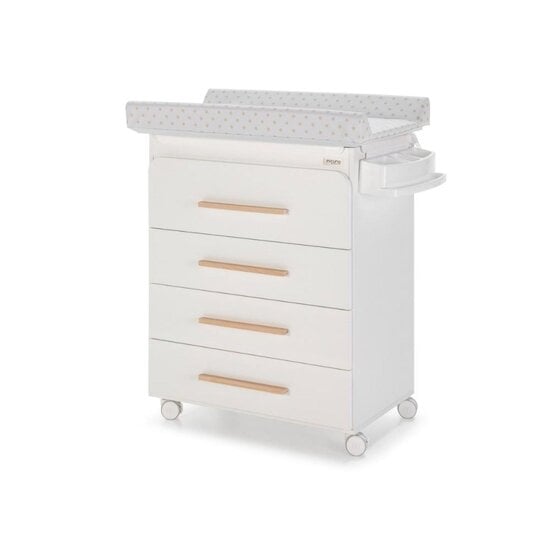 Micuna Commode à langer avec baignoire Trevi Blanc 