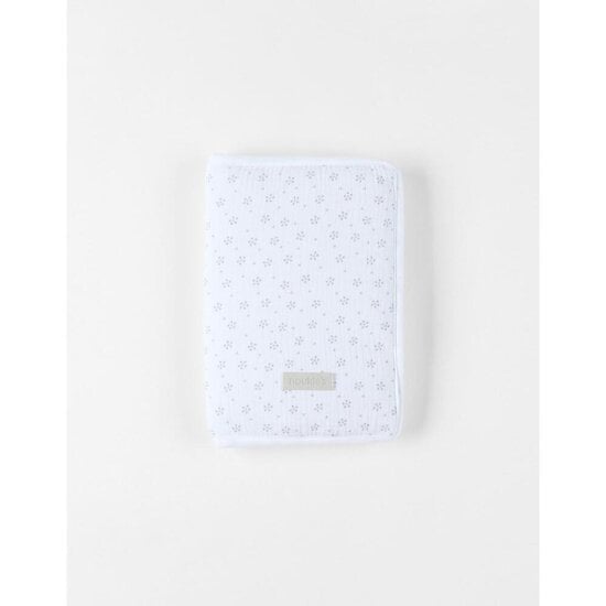 Noukie's Protège carnet de santé M&m25 Smart Flowers Blanc 17x25 cm