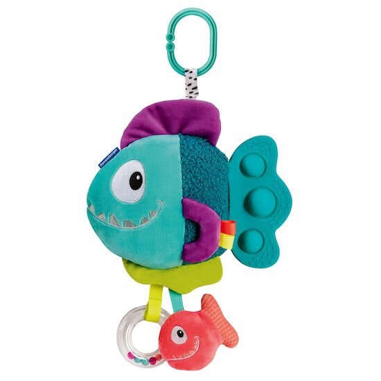 Play+ Peluche d'activité pop-it Piranha Bleu 