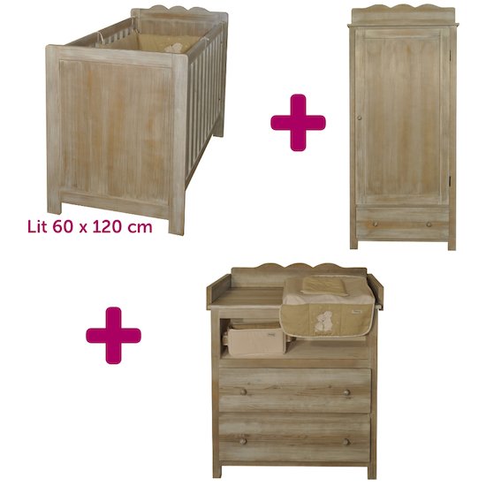 Chambre Bebe Avec Lit Commode Armoire Assortis En Ligne Adbb