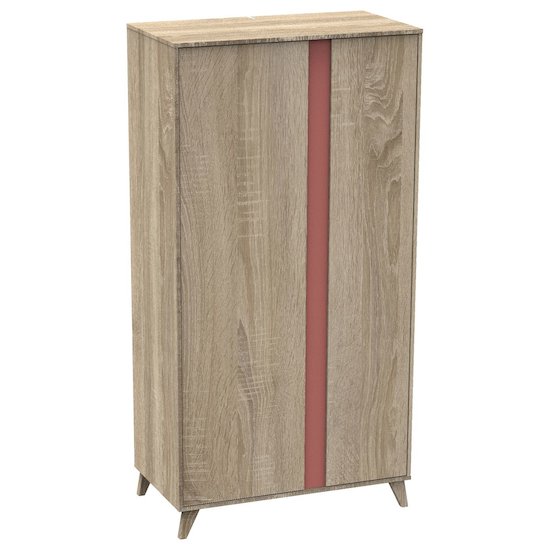 Sauthon Armoire 2 portes Nova Chêne Doré - Rose Canyon 