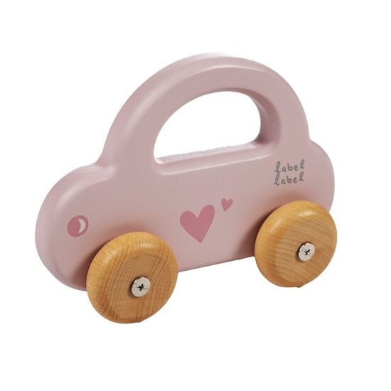 Label Label Petite voiture en bois Rose 