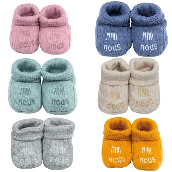 Trois Kilos Sept Chaussons Mini Nous Multicolore 0-3 mois