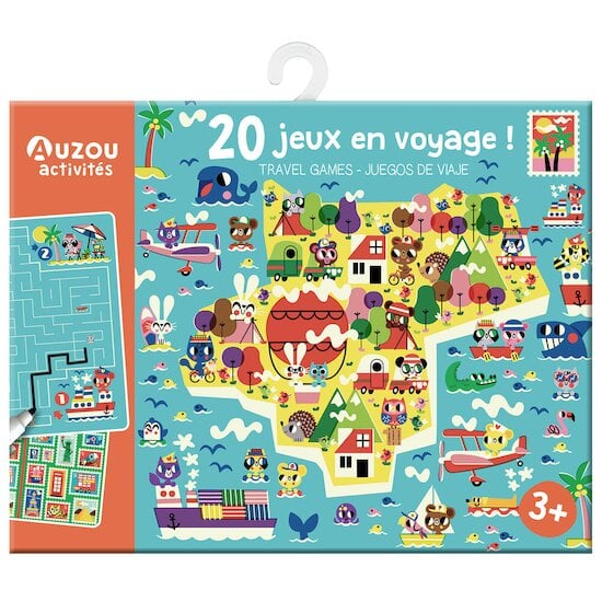 Auzou 20 petits jeux - En voyage ! Multicolore 