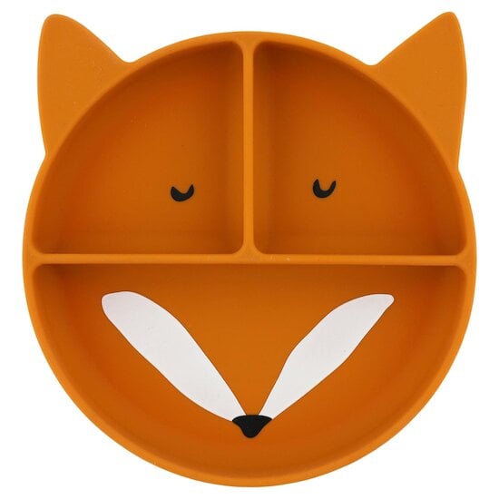 Trixie Assiette avec ventouse en silicone et compartiments Mr. Fox 