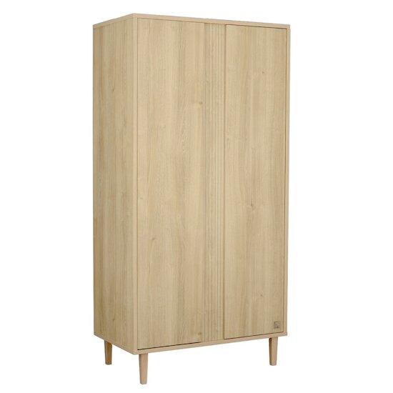 Sauthon Armoire 2 portes Paloma bois Chêne Sépia/Chêne Strié Sépia/Hêtre Vernis  