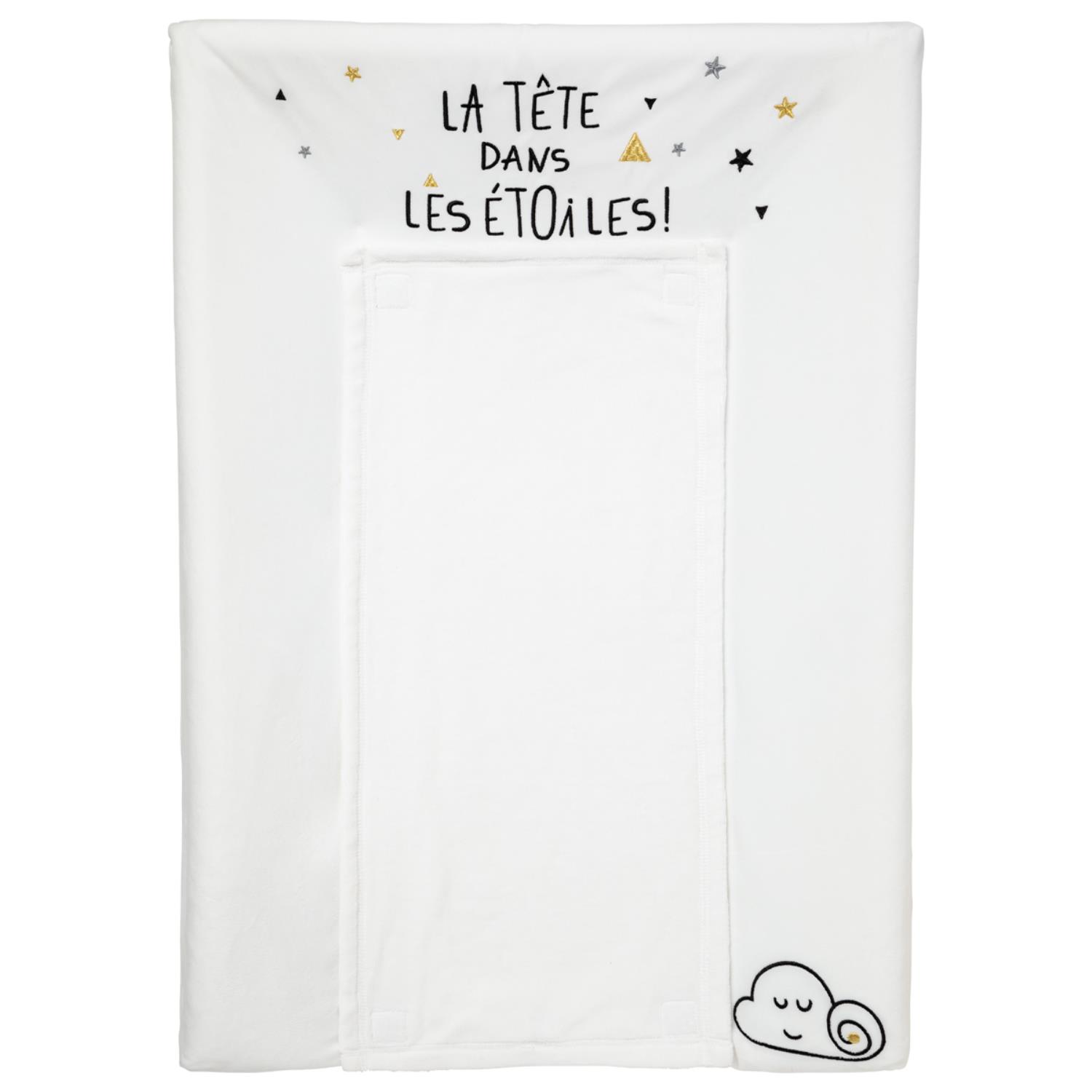 Little Band - Matelas à langer+housse+serviette Etoiles filantes BLANC Little Band