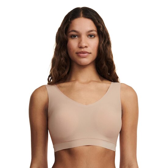 Chantelle Brassière Sans Armatures Col V Beige Doré M/L