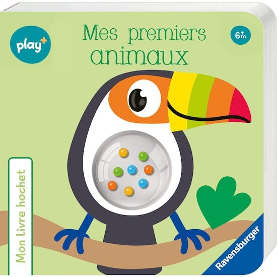 Play+ Livre hochet Mes premiers animaux Multicolore 