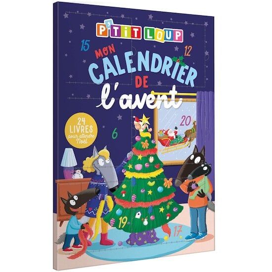 Auzou Livre P'tit Loup Mon calendrier de l'avent 2024 Multicolore 