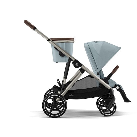 Cybex Poussette évolutive Gazelle S Châssis Taupe et Siège Stormy Blue 