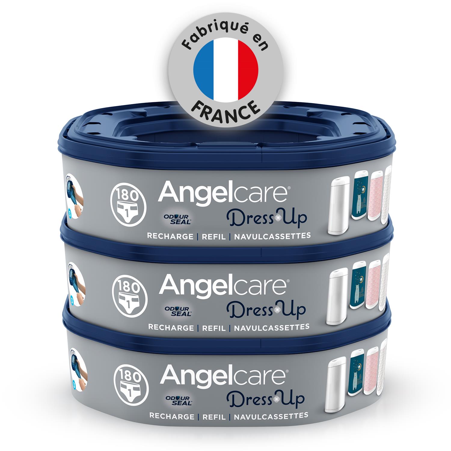 Angelcare - Housse poubelle Dress Up GRIS Angelcare - Idée liste