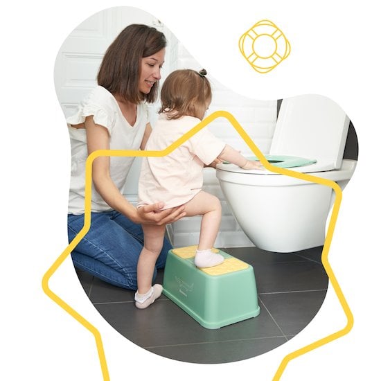 Marche pied bébé Giantex siège de toilette réglable et pliable