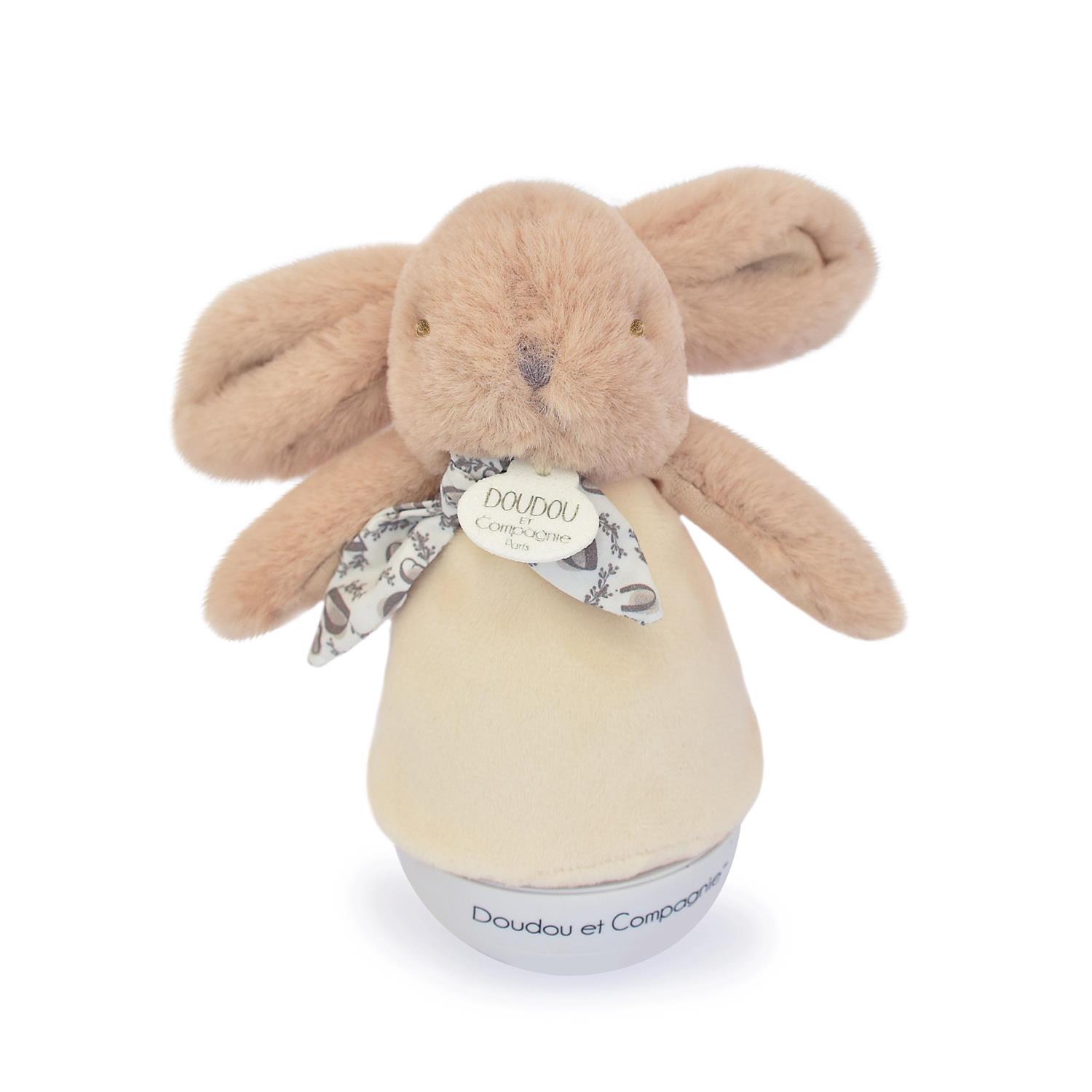 Doudou & Compagnie - Peluche musicale Lapin Culbuto BEIGE Doudou & Compagnie