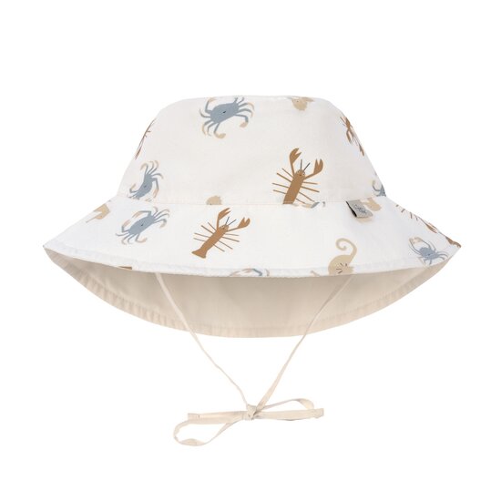 Lässig Chapeau anti-UV réversible Animaux de la mer Blanc 46/49