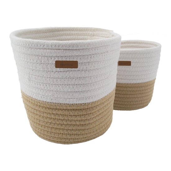 Domiva Lot de 2 Panières de rangement Honey Moon Beige 