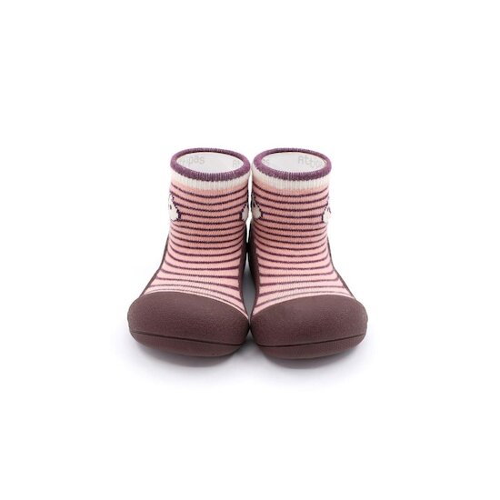 Attipas Chaussures en coton rayé Rose S