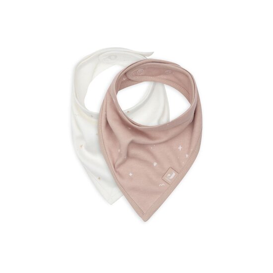 Jollein Bavoir Bandana Twinkling lot de 2 Wild Rose 