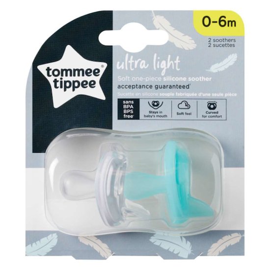 Tommee Tippee Lot de 4 tétines en silicone ultra légères pour bébé