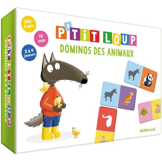 Auzou P'tit Loup - Dominos des animaux  Multicolore 