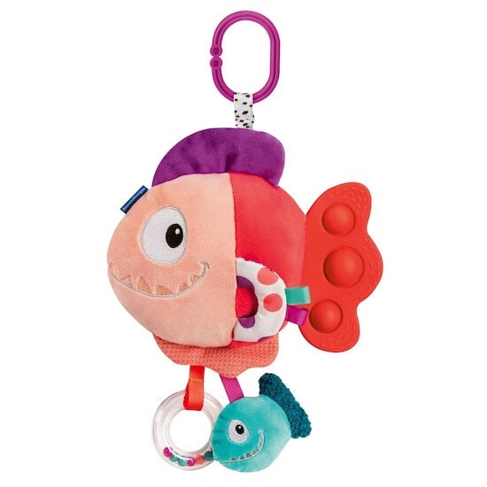 Play+ Peluche d'activité pop-it Piranha Rouge 