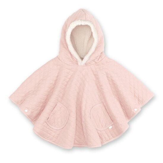 Bemini Poncho matelassé jersey + teddy Quilt 44 Blush 9-36 mois