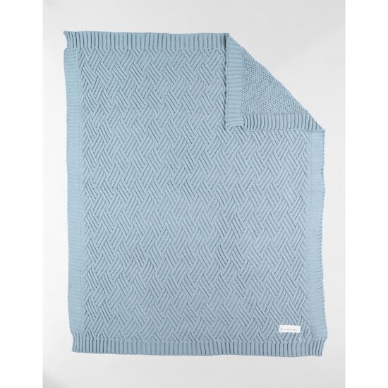 Noukie's Couverture tricot M&M24 Ice blue 75x100 cm