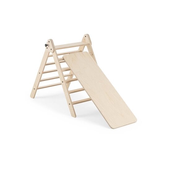 Mamatoyz Pikko set triangle pliable pikler+Toboggan/Escalade Naturel 