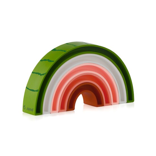 Jané Jouet en silicone empilable arc en ciel Watermelon  