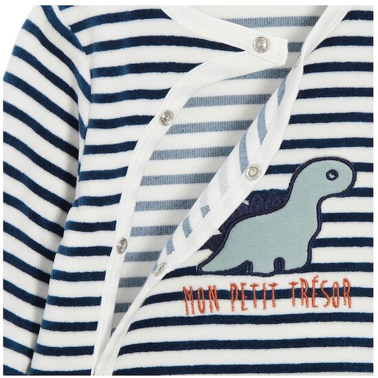 Marèse Pyjama Dinosaure d'Automne Stripe pheasant 3 mois