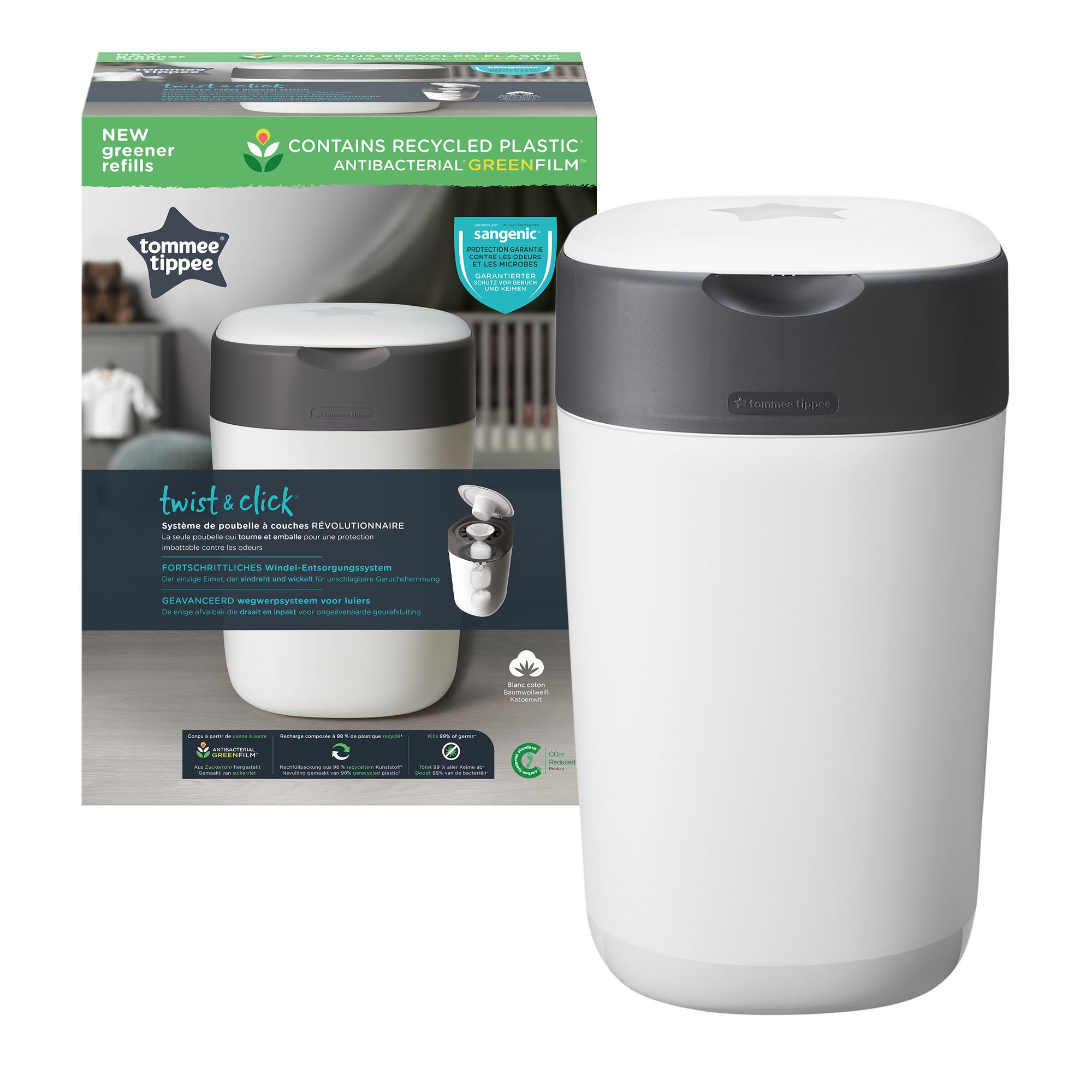 Tommee Tippee - Poubelle à couches Twist & Click BLANC Tommee Tippee