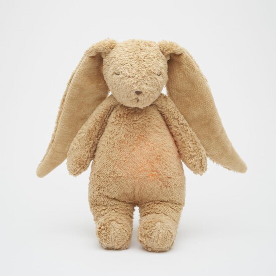 BB&Co Peluche lapin nature bio avec sons & lumières Cappuccino 