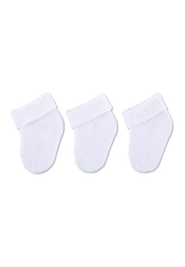 Sterntaler Chaussettes nouveau-né Pack 3 blanc 