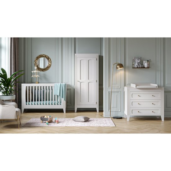 Chambre bébé complète Lison : lit 70x140, commode, armoire, Chambre de Bébé  Lune