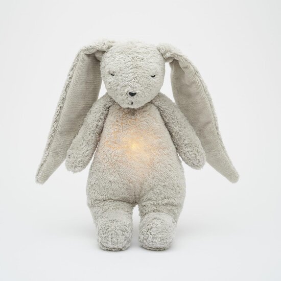 BB&Co Peluche lapin nature bio avec sons & lumières Gris 