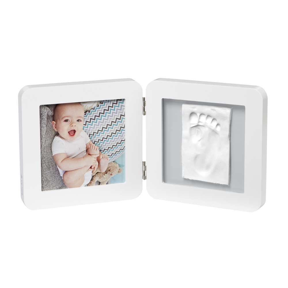 Baby Art Cadre d'empreinte My Little Steps Blanc et gris - Coffret de