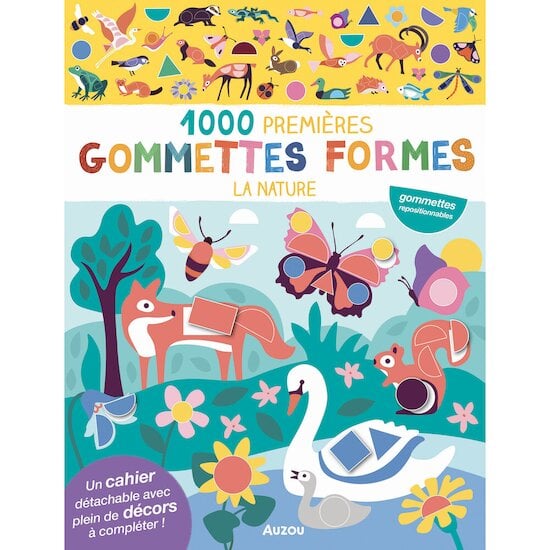 Auzou 1000 premières gommettes formes - La nature  Multicolore 